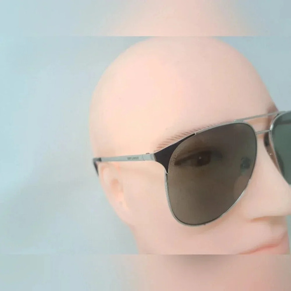 Saint Laurent Men's Aviator Sunglasses Metal Silver Green SL 279 004 61-14-145 - Picture 12 of 16